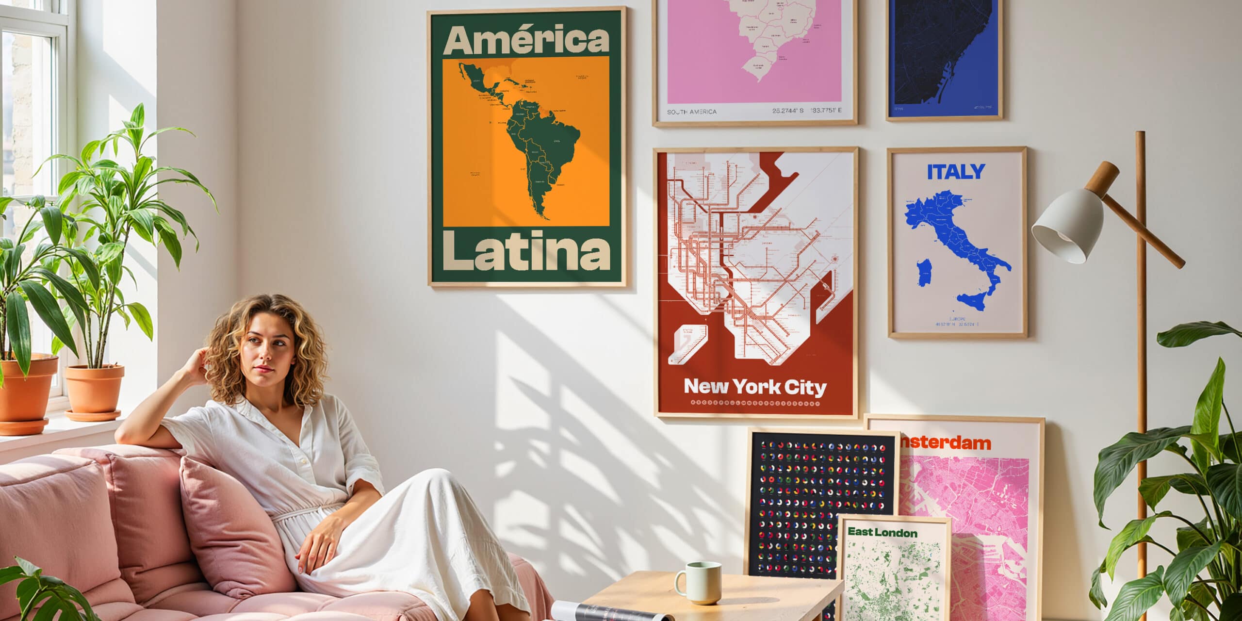 Wall gallery featuring Tapioca Studio posters